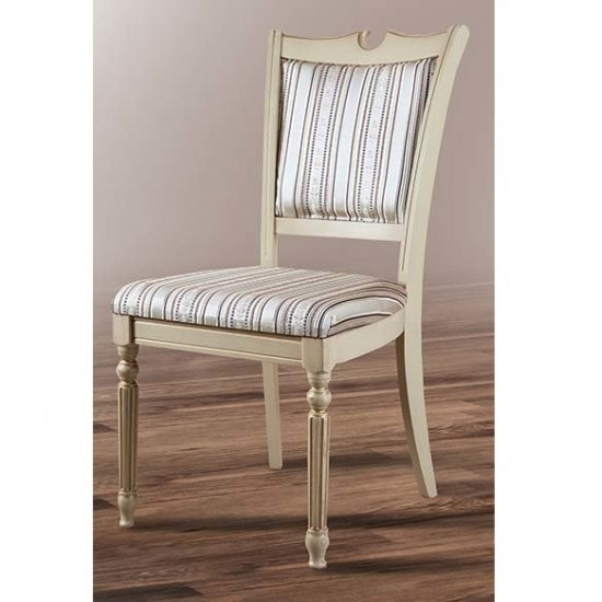 Wooden living room chair Sicily Lux 480*420*960 Ivory+patina Mix Mebli