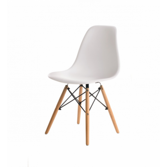 Chair Smile 460x500x810 wood/polypropylene white Mix Mebli