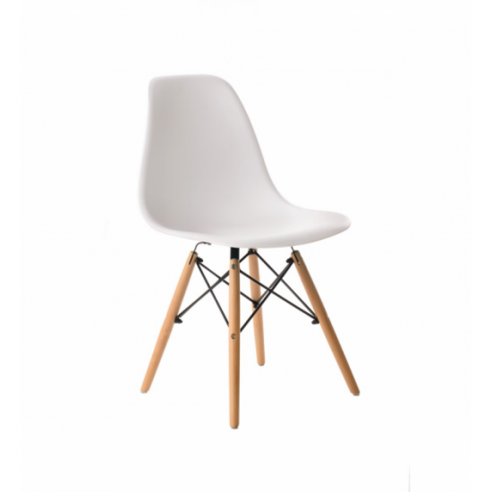 Chair Smile 460x500x810 wood/polypropylene white Mix Mebli