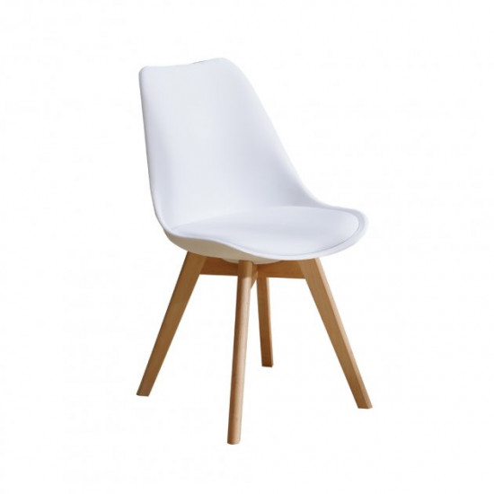 Teide chair 480*530*840 made of Wood/polypropylene, white leatherette Mix Mebli