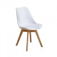 Teide chair 480*530*840 made of Wood/polypropylene, white leatherette Mix Mebli