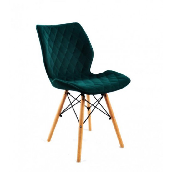 Chair Nolan Velvet Onder Mebli Green B-1003