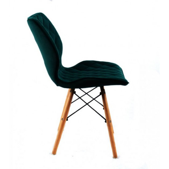 Chair Nolan Velvet Onder Mebli Green B-1003