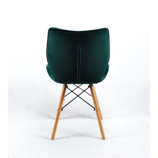 Chair Nolan Velvet Onder Mebli Green B-1003