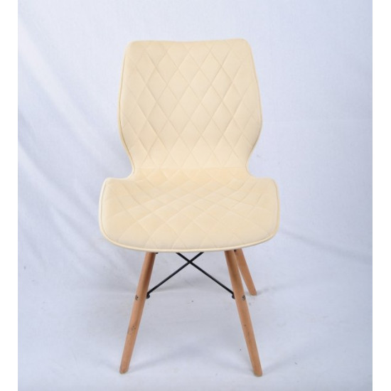 Chair Nolan Velvet Onder Mebli Milk B-1020