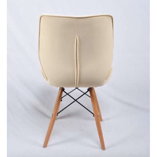 Chair Nolan Velvet Onder Mebli Milk B-1020