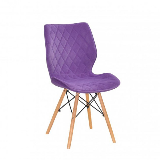 Chair Nolan Velvet Onder Mebli Purple B-1013