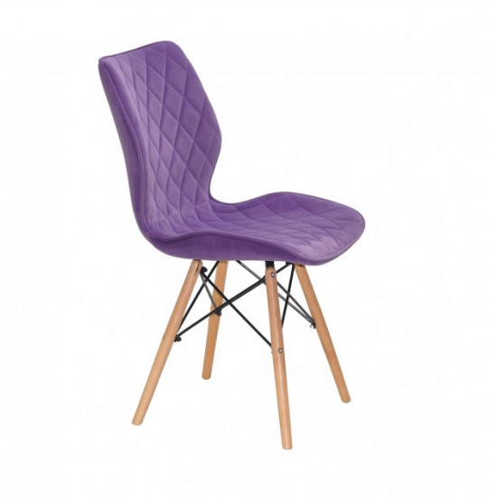 Chair Nolan Velvet Onder Mebli Purple B-1013