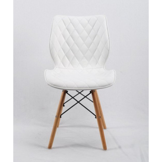 Chair Nolan Eco leather Onder Mebli White