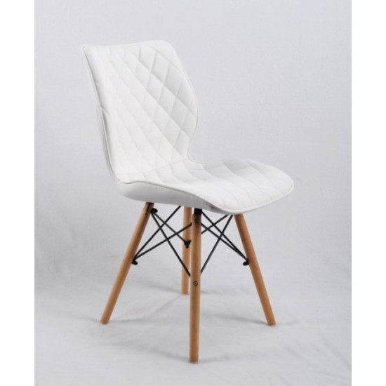 Chair Nolan Eco leather Onder Mebli White