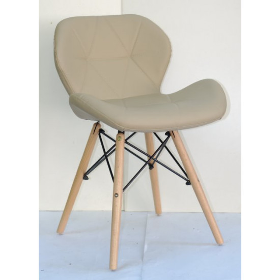 Chair Invar Eco leather Onder Mebli Beige 06