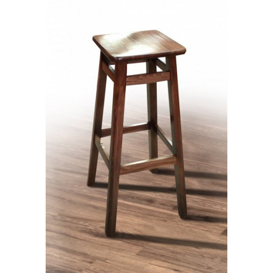 Wooden bar stool Mix Furniture Square dark walnut