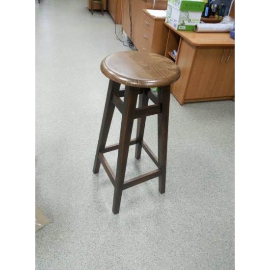 Wooden bar stool Mix Furniture Circle dark walnut