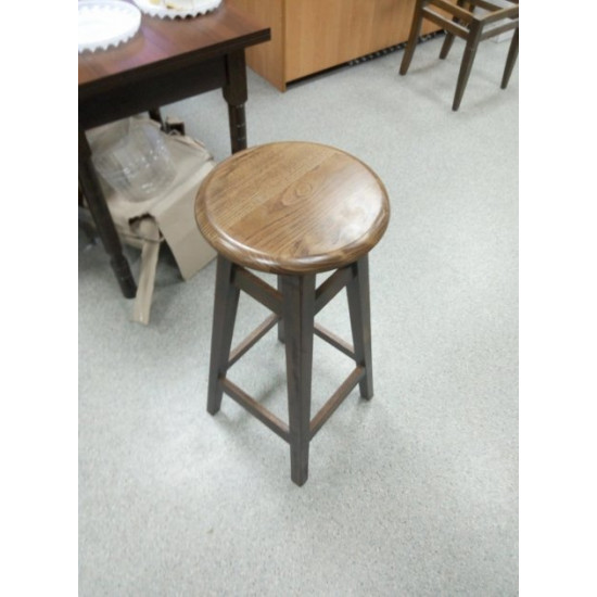 Wooden bar stool Mix Furniture Circle dark walnut