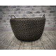 Woodcutter, wicker basket with strong handmade artificial rattan handles 65 l