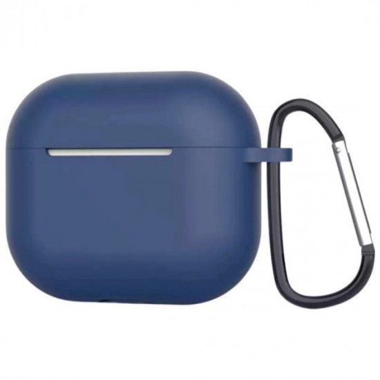 Nik silicone case with carabiner for Apple AirPods 3 2021 dark blue