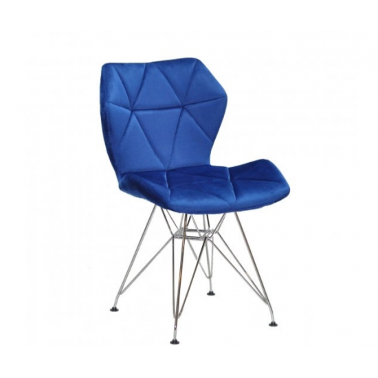 Chair Greg CH-ML Velvet Onder Mebli Blue B-1026