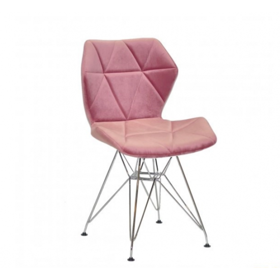 Chair Greg CH-ML Velvet Onder Mebli Dusty Rose B-1030