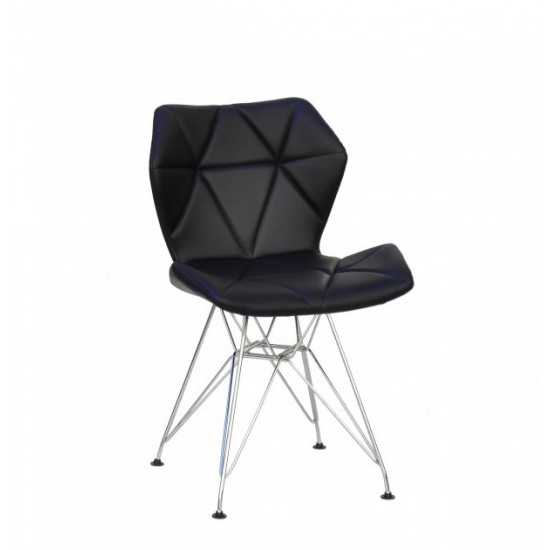 Chair Greg CH-ML Eco leather Onder Mebli Black