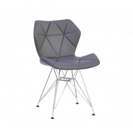 Chair Greg CH-ML Eco leather Onder Mebli Gray 1001