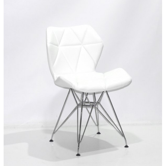 Chair Greg CH-ML Eco leather Onder Mebli White