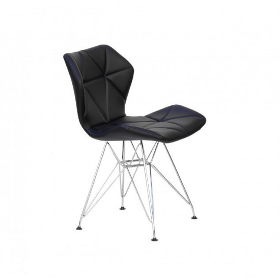 Chair Greg CH-ML Eco leather Onder Mebli Black