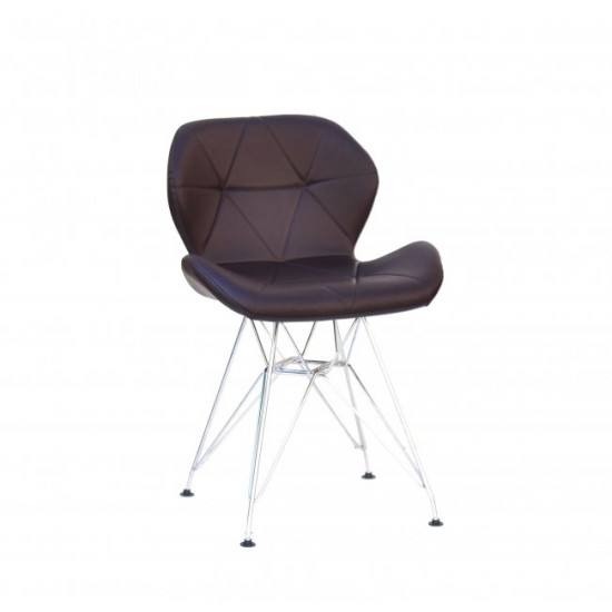 Chair Invar CH-ML Eco leather Onder Mebli Brown 80