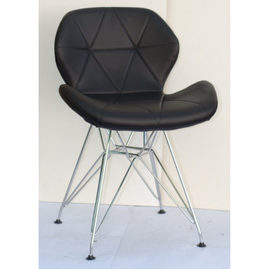 Chair Invar CH-ML Eco leather Onder Mebli Black