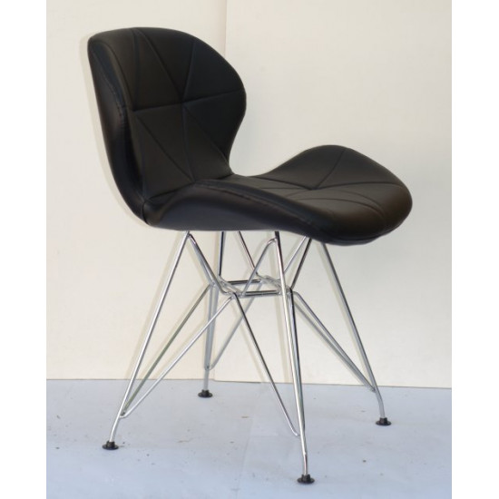 Chair Invar CH-ML Eco leather Onder Mebli Black