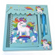 Notebook for girls with lock and pen 18x19x2 cm 34211