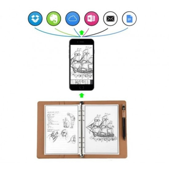 Notebook diary smart paper with reusable washable paper