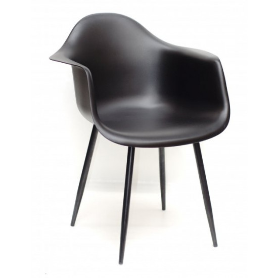 Chair Leon Metal-BK Onder Mebli Black 04