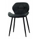 Chair Invar Metal-BK Eco leather Onder Mebli Black