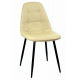 Chair Alex Metal-BK Eco leather Onder Mebli Beige 06