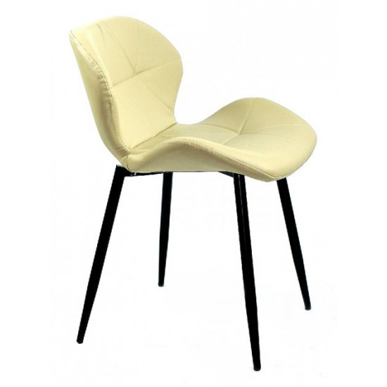 Chair Invar Metal-BK Eco leather Onder Mebli Beige 06