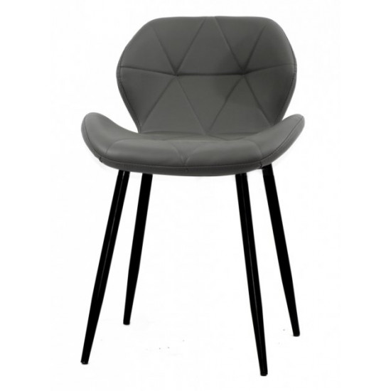 Chair Invar Metal-BK Eco leather Onder Mebli Gray 21