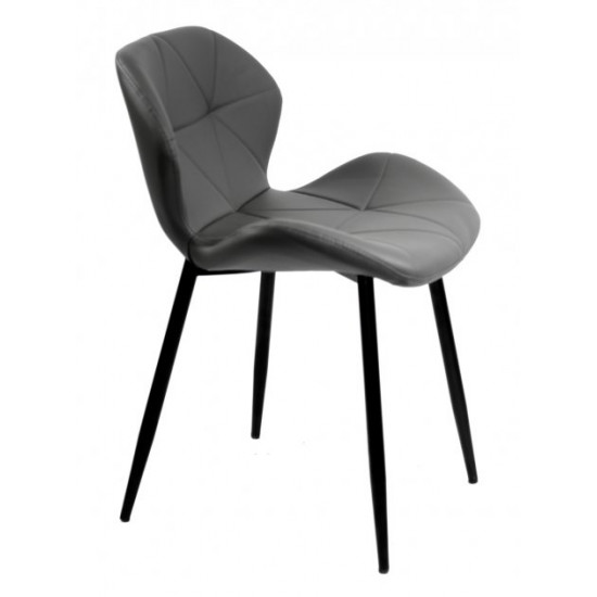 Chair Invar Metal-BK Eco leather Onder Mebli Gray 21