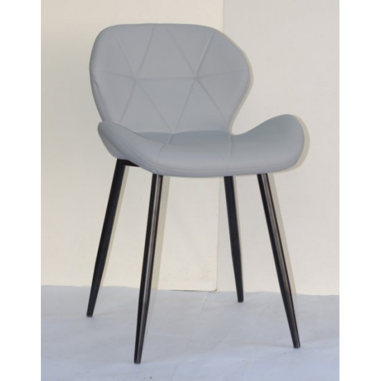 Chair Invar Metal-BK Eco leather Onder Mebli Gray 35