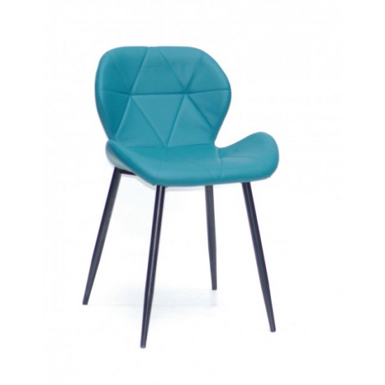 Chair Invar Metal-BK Eco leather Onder Mebli Turquoise 02