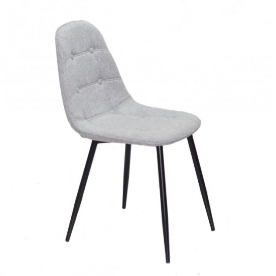 Chair Alex Metal-BK Viscose Onder Mebli Gray K-7