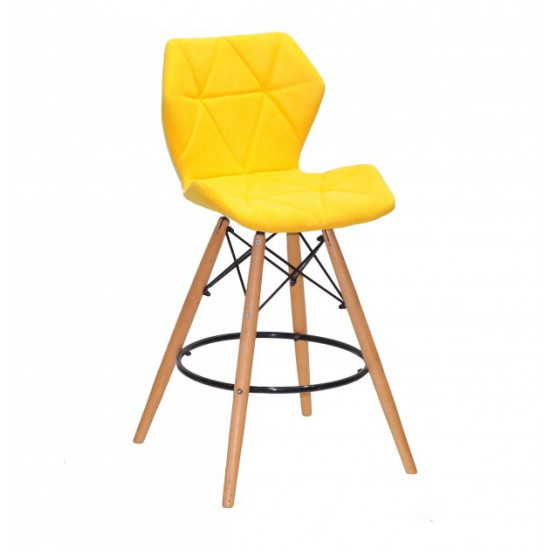 Chair Greg BAR 65 Chenille Onder Mebli Yellow SH-5