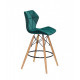 Chair Greg BAR 65 Velvet Onder Mebli Green B-1003