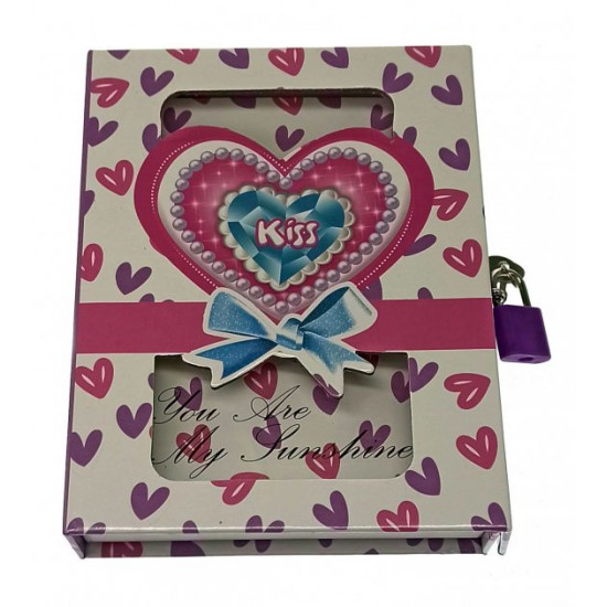 Notebook for girls with a lock 16.5x13x3 cm 34199B