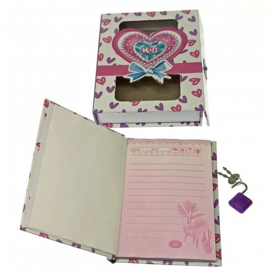 Notebook for girls with a lock 16.5x13x3 cm 34199B