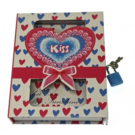 Notebook for girls with a lock 16.5x13x3 cm 34199