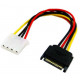  Кабель переходник 1x SATA 15 Pin -> MOLEX 18AWG(IDE 4pin) (537446730) Разноцветный