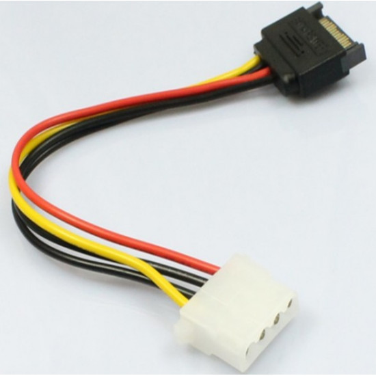  Кабель переходник 1x SATA 15 Pin -> MOLEX 18AWG(IDE 4pin) (537446730) Разноцветный