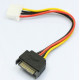  Кабель переходник 1x SATA 15 Pin -> MOLEX 18AWG(IDE 4pin) (537446730) Разноцветный