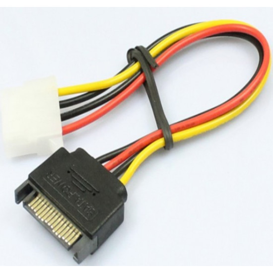 Кабель перехідник 1x SATA 15 Pin -> MOLEX 18AWG(IDE 4pin) (537446730)