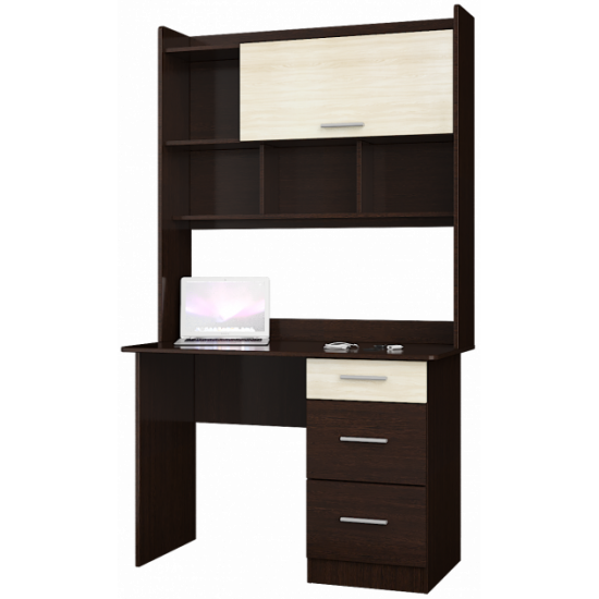 Desk with extension Everest Shkolnik 4 110x55x190 cm Combi Wenge dark Milky Oak